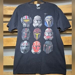Star Wars trooper helmets t-shirt Size:M Color:Black